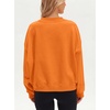 image:imageStelle Womens 100 Cotton Oversized Sweatshirt Crewneck Pullover  Pure Cotton Relaxed fit HipLength Brushed comfy Layering essential Lounge Travel Streetwear VersatileOrange