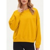 image:imageStelle Womens 100 Cotton Oversized Sweatshirt Crewneck Pullover  Pure Cotton Relaxed fit HipLength Brushed comfy Layering essential Lounge Travel Streetwear VersatileYolk