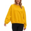 image:imageStelle Womens 100 Cotton Oversized Sweatshirt Crewneck Pullover  Pure Cotton Relaxed fit HipLength Brushed comfy Layering essential Lounge Travel Streetwear VersatileYolk