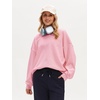 image:imageStelle Womens 100 Cotton Oversized Sweatshirt Crewneck Pullover  Pure Cotton Relaxed fit HipLength Brushed comfy Layering essential Lounge Travel Streetwear VersatileLight Pink
