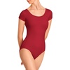 image:imageStelle Womens Ballet Leotard for Dance Scoop Neck Double Lined Bodysuit  Scoop neckline Stretch fabric Breathable Comfort fit Bodysuit Ballet clothes Dance class Contemporary danceCrimson