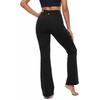 image:imageStelle Yoga Pants with Pockets for Women High Waist Bootcut Flare Leggings  Flattering highwaisted fit Buttery soft Fourway stretch 2 Side pockets 31 Inseam Slight flare leg silhouette FitnessBlack