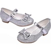 image:imageStelle Girls Dress Shoes Glitter Princess Low Heels for Party Wedding Prom  Shiny glitter finish Bowknot charms 1 inch Low Heel Cushioned comfort Dressup Special occasions Comfortable fitSilver