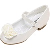 image:imageStelle Girls Dress Shoes with Jeweled Strap for Wedding Flower Girl Party  Sparkling jewel strap Cushioned comfort Hookandloop closure School Dress occasions Patent finish Glitter finishChampagne Flower