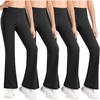 image:imageStelle Girls Flare Leggings High Waisted for Dance Yoga School Daily Wear  ButterySoftBreathable 4way stretch fabric with flared designMoisturewicking comfort for yogaDanceSchool casual outfitBlackBlackBlackBlack