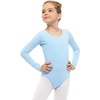 image:imageStelle Long Sleeve Ballet Leotards for Girls Dance Leotard Gymnastics Ballet Outfits ToddlerLittle KidBig Kid  Soft cotton Breathable Full front lining Ballet Gymnastic Performance Party Cheer leading Toddler Little Big KidsBlue
