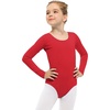 image:imageStelle Long Sleeve Ballet Leotards for Girls Dance Leotard Gymnastics Ballet Outfits ToddlerLittle KidBig Kid  Soft cotton Breathable Full front lining Ballet Gymnastic Performance Party Cheer leading Toddler Little Big KidsRed