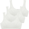 image:imageStelle Seamless Training Bras for Girls Teen Sport Bras 615Y  MultiPacks Cotton Double Layer Bralette Scoop Neck NoShow Sorf Comfort Padding Girl Bras for School Active3 White