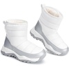 image:imageStelle Toddler Snow Boots Girls Lightweight Warm Winter Shoes  Boys Outdoor Sport Cold Weather Water Repellent Soft Faux Fur Lined Non Slip Mid Calf Hook and Loop Little amp Big KidsWhite
