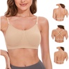 image:imageStelle Women Nude Dance Bra Convertible Clear Strap Bras  Adjustable clear straps Moisturewicking fabric Secure support Ballet Jazz Stage performanceNude