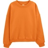 image:imageStelle Womens 100 Cotton Oversized Sweatshirt Crewneck Pullover  Pure Cotton Relaxed fit HipLength Brushed comfy Layering essential Lounge Travel Streetwear VersatileOrange