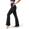 image:imageStelle Yoga Pants with Pockets for Women High Waist Bootcut Flare Leggings  Flattering highwaisted fit Buttery soft Fourway stretch 2 Side pockets 31 Inseam Slight flare leg silhouette FitnessBlack
