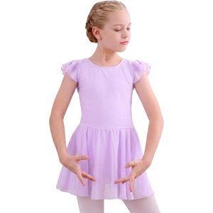 image:imageStelle Ballet Leotards for Girls Dance Leotard with Skirt Kids Dance Dress  Ballet Dress for Toddler Girls Ruffle Sleeve Chiffon Skirt Dance Costume for Performances Birthday Party Daily Wear2lavender
