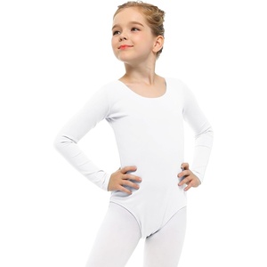 image:imageStelle Long Sleeve Ballet Leotards for Girls Dance Leotard Gymnastics Ballet Outfits ToddlerLittle KidBig Kid  Soft cotton Breathable Full front lining Ballet Gymnastic Performance Party Cheer leading Toddler Little Big KidsWhite