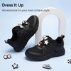 image:imageStelle Girls Tennis Shoes with DIY Charms  Lightweight NonSlip Athletic Running Volleyball School Shoes for Gym and CasualNinja Blackcharms