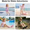 image:imageStelle Kids Water Shoes Lightweight Quick Dry Barefoot for Boys and Girls  Double HookandLoop Straps with Reinforced Toe Box for BeachPoolSwimHiking and Outdoor PlayFits Toddler to Big KidsLilac Mint