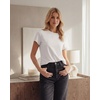 image:imageStelle Women Cotton Blend Tshirts Shirts Boxy Cropped T Shirts Basic Tees  Relaxed fit Side slits Lightweight comfort Everyday layering Streetwear Machine washable Soft hand feelWhite