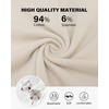 image:imageStelle Women Cotton Blend Tshirts Shirts Boxy Cropped T Shirts Basic Tees  Relaxed fit Side slits Lightweight comfort Everyday layering Streetwear Machine washable Soft hand feelWhite Beige