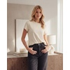 image:imageStelle Women Cotton Blend Tshirts Shirts Boxy Cropped T Shirts Basic Tees  Relaxed fit Side slits Lightweight comfort Everyday layering Streetwear Machine washable Soft hand feelWhite Beige