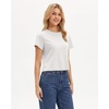 image:imageStelle Women Cotton Blend Tshirts Shirts Boxy Cropped T Shirts Basic Tees  Relaxed fit Side slits Lightweight comfort Everyday layering Streetwear Machine washable Soft hand feelWhite