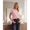 image:imageStelle Women Cotton Blend Tshirts Shirts Boxy Cropped T Shirts Basic Tees  Relaxed fit Side slits Lightweight comfort Everyday layering Streetwear Machine washable Soft hand feelLight Pink