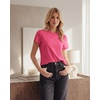 image:imageStelle Women Cotton Blend Tshirts Shirts Boxy Cropped T Shirts Basic Tees  Relaxed fit Side slits Lightweight comfort Everyday layering Streetwear Machine washable Soft hand feelDeep Pink