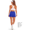 image:imageStelle Women Tennis Skirt High Waisted Athletic Golf Skorts with Pockets  Tummy Control BuiltIn Shorts Deep Pockets Pleated Breathable Lightweight Tennis Golf Pickleball Running WorkoutAtlantic Blue