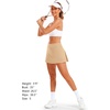 image:imageStelle Women Tennis Skirt High Waisted Athletic Golf Skorts with Pockets  Tummy Control BuiltIn Shorts Deep Pockets Pleated Breathable Lightweight Tennis Golf Pickleball Running WorkoutKhaki