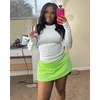 image:imageStelle Women Tennis Skirt High Waisted Athletic Golf Skorts with Pockets  Tummy Control BuiltIn Shorts Deep Pockets Pleated Breathable Lightweight Tennis Golf Pickleball Running WorkoutLime Green