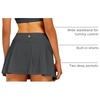 image:imageStelle Women Tennis Skirt High Waisted Athletic Golf Skorts with Pockets  Tummy Control BuiltIn Shorts Deep Pockets Pleated Breathable Lightweight Tennis Golf Pickleball Running WorkoutGrey