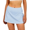 image:imageStelle Women Tennis Skirt High Waisted Athletic Golf Skorts with Pockets  Tummy Control BuiltIn Shorts Deep Pockets Pleated Breathable Lightweight Tennis Golf Pickleball Running WorkoutLight Blue