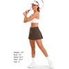 image:imageStelle Women Tennis Skirt High Waisted Athletic Golf Skorts with Pockets  Tummy Control BuiltIn Shorts Deep Pockets Pleated Breathable Lightweight Tennis Golf Pickleball Running WorkoutEspresso