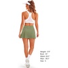 image:imageStelle Women Tennis Skirt High Waisted Athletic Golf Skorts with Pockets  Tummy Control BuiltIn Shorts Deep Pockets Pleated Breathable Lightweight Tennis Golf Pickleball Running WorkoutArmy Green