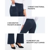 image:imageStelle Womens 30 Inch Bootcut Work Pants Stretch Business Casual Office  Pullon waistband Functional pockets Wrinkle resistant Office Travel Professional wear Allday comfortNavy