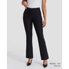 image:imageStelle Womens Bootcut Dress Pants Stretchy Pull On Work Business Slacks  HighRise Fit with a 32Inch Inseam Creates a Streamlined Silhouette for Office Work and Business Casual WearBlack