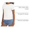 image:imageStelle Womens Cotton T Shirts Comfort Soft Casual Everyday Modal Tops  Breathable fabric Relaxed fit Short sleeves Layering essential Lounge Travel Machine washableOffwhite
