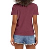 image:imageStelle Womens Cotton T Shirts Comfort Soft Casual Everyday Modal Tops  Breathable fabric Relaxed fit Short sleeves Layering essential Lounge Travel Machine washableBurgundy