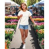 image:imageStelle Womens Cotton T Shirts Comfort Soft Casual Everyday Modal Tops  Breathable fabric Relaxed fit Short sleeves Layering essential Lounge Travel Machine washableCreme
