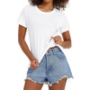 image:imageStelle Womens Cotton T Shirts Comfort Soft Casual Everyday Modal Tops  Breathable fabric Relaxed fit Short sleeves Layering essential Lounge Travel Machine washableWhite