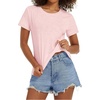 image:imageStelle Womens Cotton T Shirts Comfort Soft Casual Everyday Modal Tops  Breathable fabric Relaxed fit Short sleeves Layering essential Lounge Travel Machine washableLight Pink