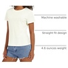 image:imageStelle Womens Cotton T Shirts Comfort Soft Casual Everyday Modal Tops  Breathable fabric Relaxed fit Short sleeves Layering essential Lounge Travel Machine washableCreme