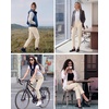 image:imageStelle Womens Golf Pants Stretch Business Casual Work Slacks 78 Ankle  Perfect for golf travel and office wear with a versatile fit that moves comfortably throughout your dayWhite Beige