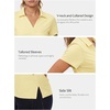 image:imageStelle Womens Golf Polo Shirts V Neck UPF50 Quick Dry Business Casual Tops  Moisture wicking Fourway stretch Wrinkle resistant Golf Tennis Pickleball Lightweight performanceLemon Butter