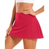 image:imageStelle Womens Tennis Golf Skirts High Waisted Athletic Skorts with Pockets  BuiltIn Shorts Athletic Skirt Tummy Control Stretchy Running Pickleball Workout Casual Skorts for WomanRaspberry