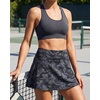 image:imageStelle Womens Tennis Golf Skirts High Waisted Athletic Skorts with Pockets  BuiltIn Shorts Athletic Skirt Tummy Control Stretchy Running Pickleball Workout Casual Skorts for WomanBlackgrey Camo