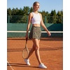 image:imageStelle Womens Tennis Golf Skirts High Waisted Athletic Skorts with Pockets  BuiltIn Shorts Athletic Skirt Tummy Control Stretchy Running Pickleball Workout Casual Skorts for WomanCheetah