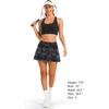 image:imageStelle Womens Tennis Golf Skirts High Waisted Athletic Skorts with Pockets  BuiltIn Shorts Athletic Skirt Tummy Control Stretchy Running Pickleball Workout Casual Skorts for WomanBlackgrey Camo