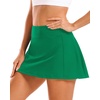 image:imageStelle Womens Tennis Golf Skirts High Waisted Athletic Skorts with Pockets  BuiltIn Shorts Athletic Skirt Tummy Control Stretchy Running Pickleball Workout Casual Skorts for WomanEvergreen