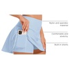 image:imageStelle Womens Tennis Golf Skirts High Waisted Athletic Skorts with Pockets  BuiltIn Shorts Athletic Skirt Tummy Control Stretchy Running Pickleball Workout Casual Skorts for WomanLight Blue