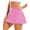 image:imageStelle Womens Tennis Golf Skirts High Waisted Athletic Skorts with Pockets  BuiltIn Shorts Athletic Skirt Tummy Control Stretchy Running Pickleball Workout Casual Skorts for WomanCotton Candy